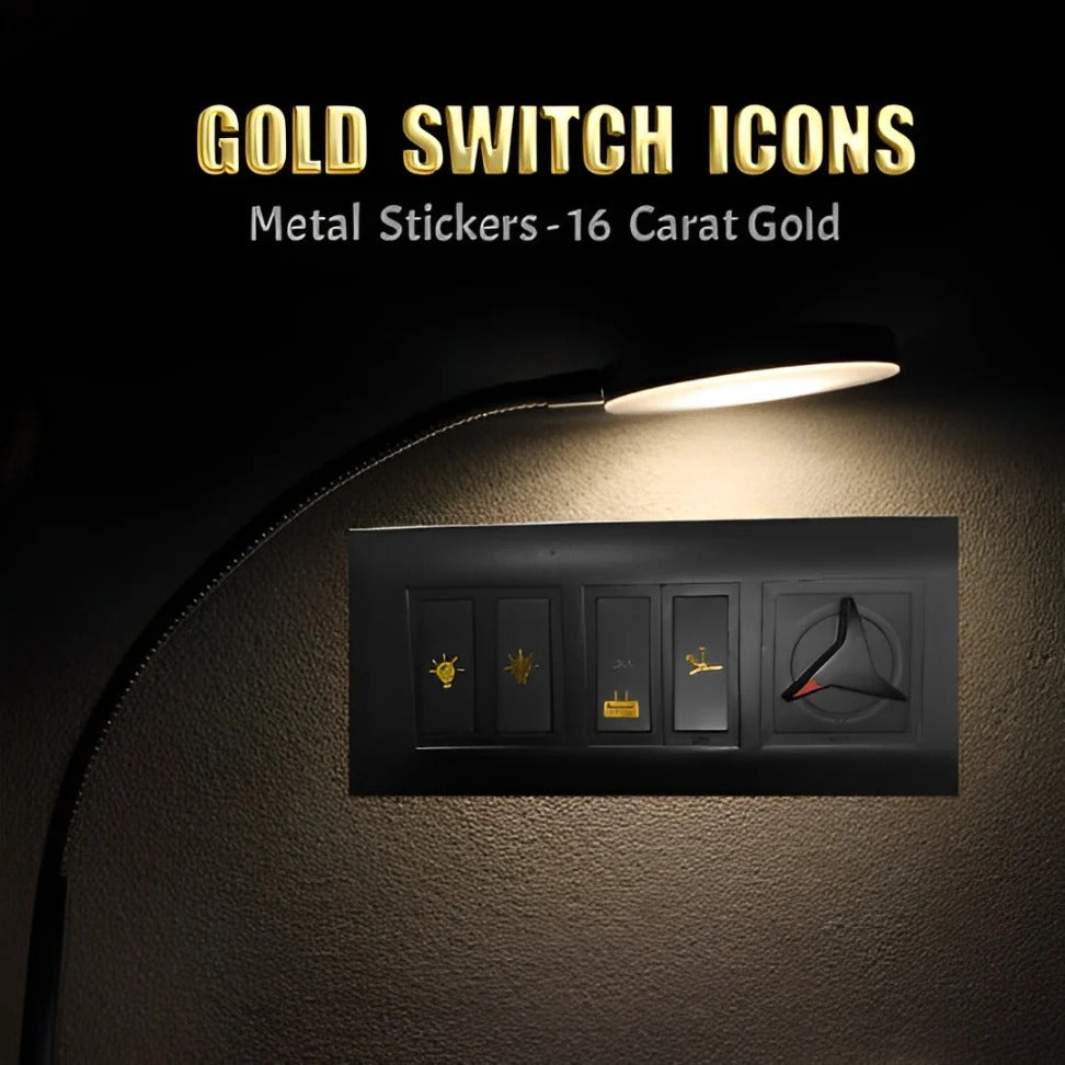 ✨ Gold Switch Stickers | Stylish Switchboard Makeover | Easy Peel & Stick