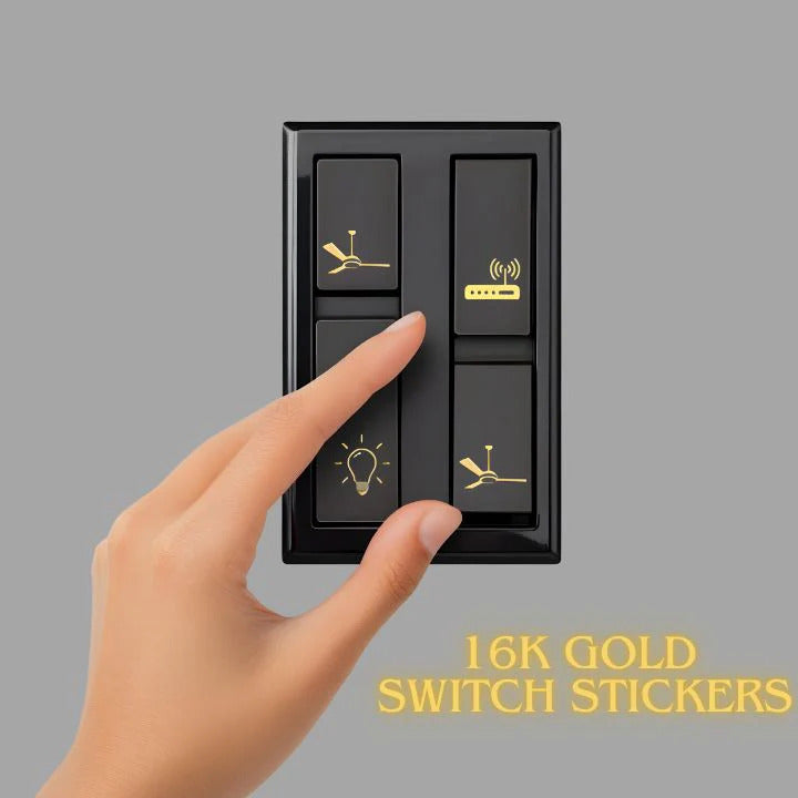 ✨ Gold Switch Stickers | Stylish Switchboard Makeover | Easy Peel & Stick