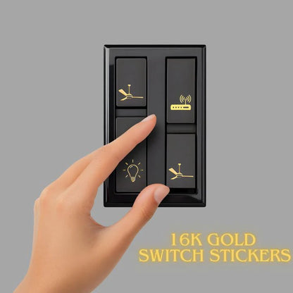 ✨ Gold Switch Stickers | Stylish Switchboard Makeover | Easy Peel & Stick