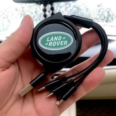 Car Telescopic Three-in-one Data Cable