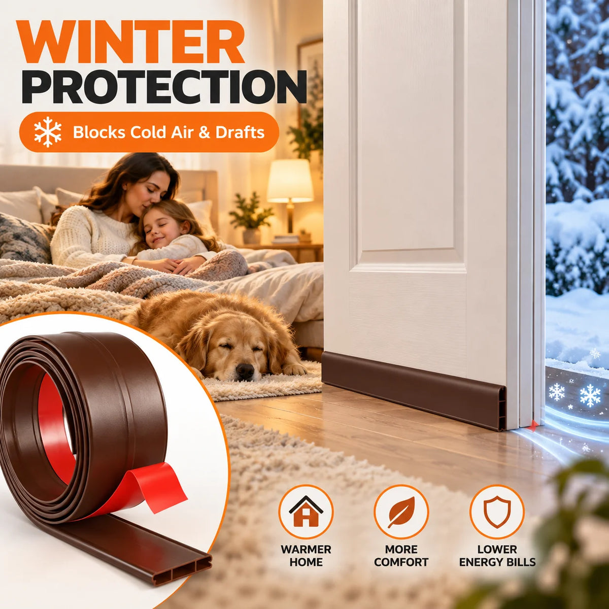Door Bottom Seal Strip | Dust & Insect Protector | Buy 1 Get 1 Free 🔥