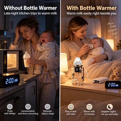 Baby Bottle Warmer | Portable Milk Warmer |Buy 1 Get 1 Free 🔥