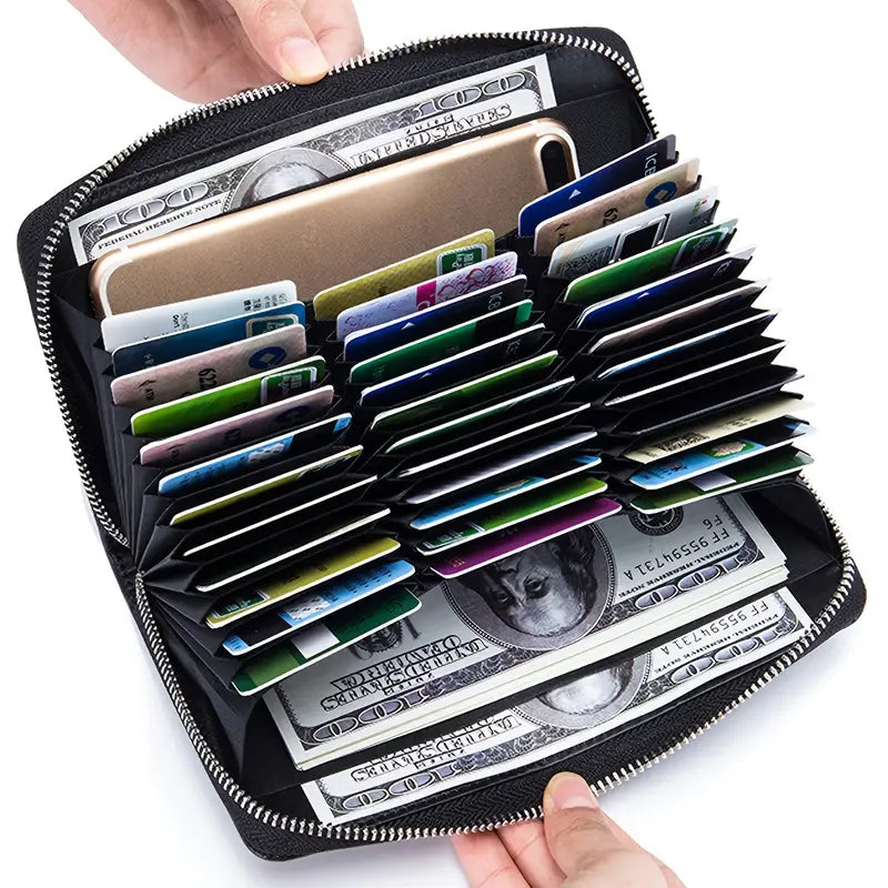 Unisex Anti-Credit Card Fraud Multi-compartment Wallet