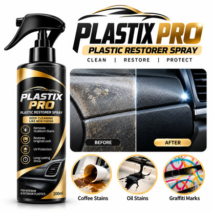 PLASTIX PRO™ Plastic Restorer Spray | Restores Original Shine & Gloss | Buy 1 Get 1 Free 🔥