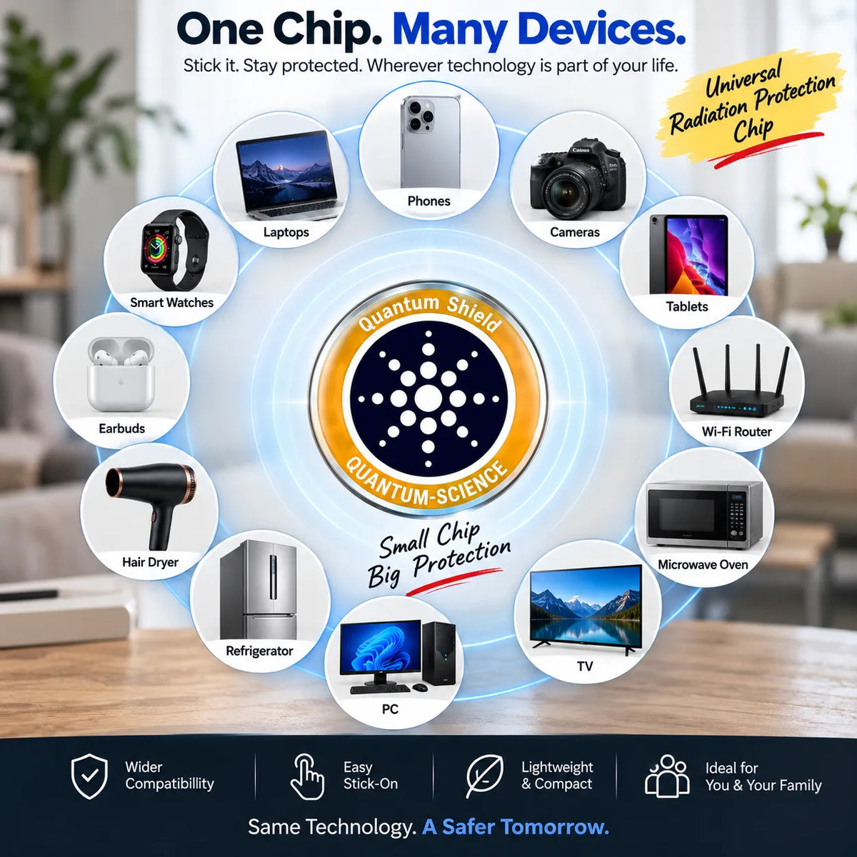 Universal Radiation Protection Chip | Easy Stick-On Design | 60% OFF 🔥