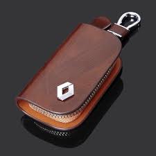Car Logo Leather Wood Texture Car Key Case