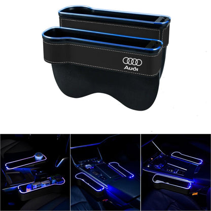 Car Storage Box With Led Light And Two USB Charging Point