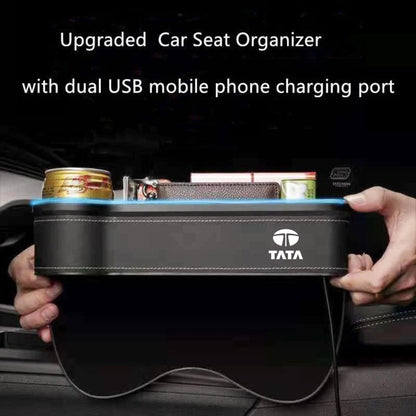 Car Storage Box With Led Light And Two USB Charging Point