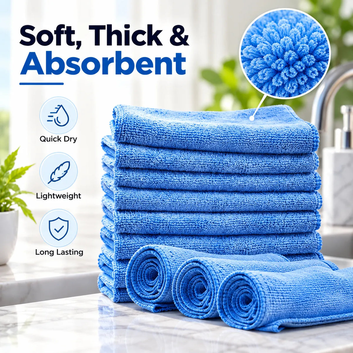 Reusable Magic Cleaning Cloth | Streak-Free &amp; Super Absorbent | 60% OFF 🔥
