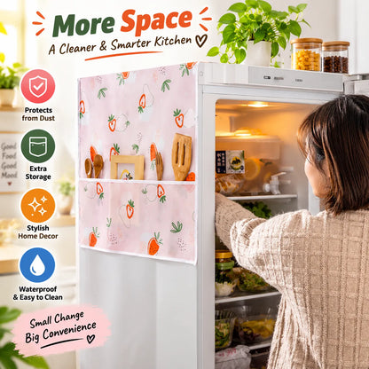 Fridge Cover with 6 Pockets | Waterproof & Dust Protection | Buy 1 Get 1 Free🔥