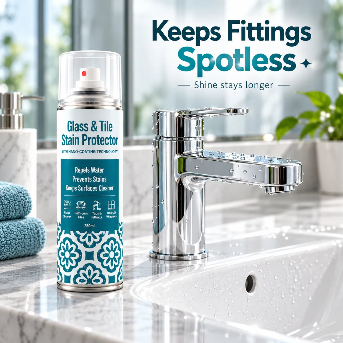 Glass & Tile Stain Protector | Hard Water Stain Repellent | Buy 1 Get 1 Free🔥