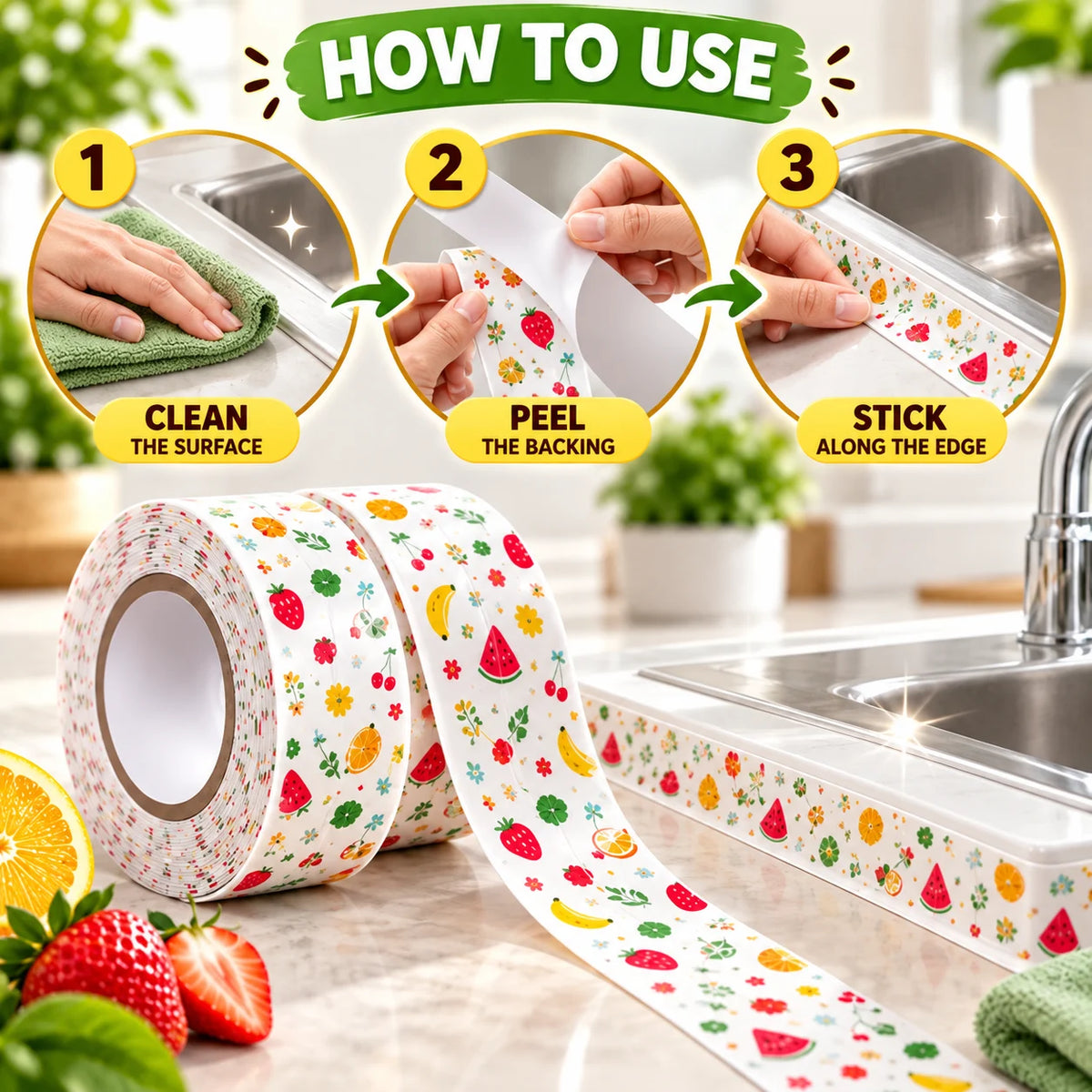 Waterproof Kitchen Sink Tape | Oil Proof Sealing Strip | Buy 1 Get 1 Free 🔥