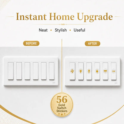 ✨ Kitchen Label & Gold Switch Sticker | Organise Your Home Easily | Flat 60% OFF 🔥