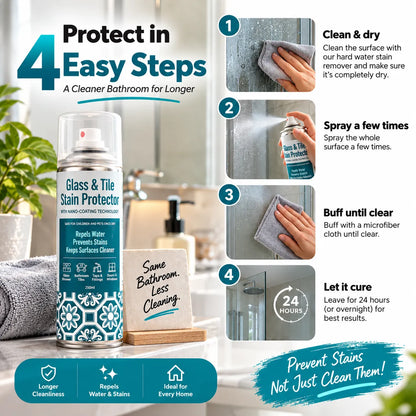 Glass & Tile Stain Protector | Hard Water Stain Repellent | Buy 1 Get 1 Free🔥