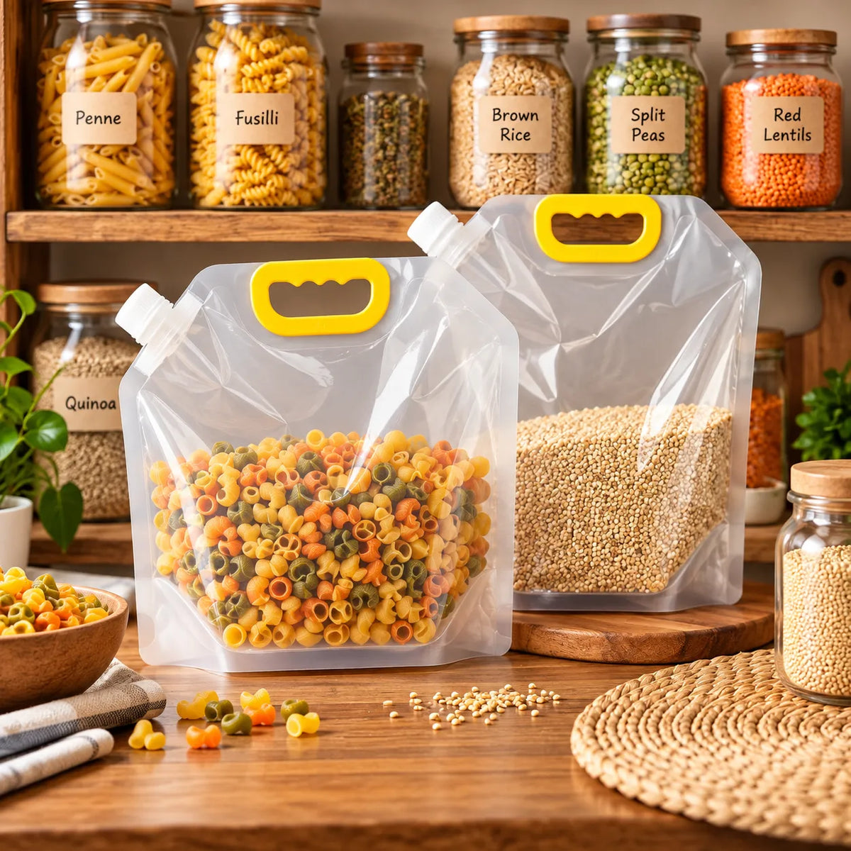 Reusable Kitchen Storage Pouches | Airtight & Easy Pour Design | 70% OFF 🔥