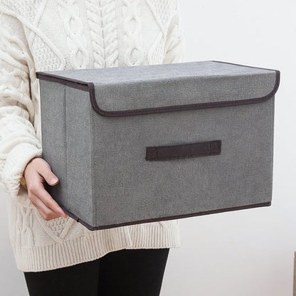 Fabric Foldable Storage Box With Lid