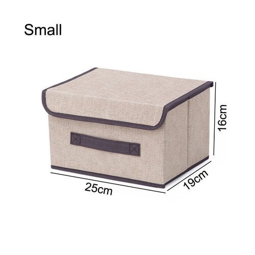 Fabric Foldable Storage Box With Lid