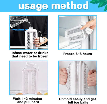 Ice Ball Maker Bottle | Makes Perfect Round Ice Balls | 2x Chilling Capacity 🔥