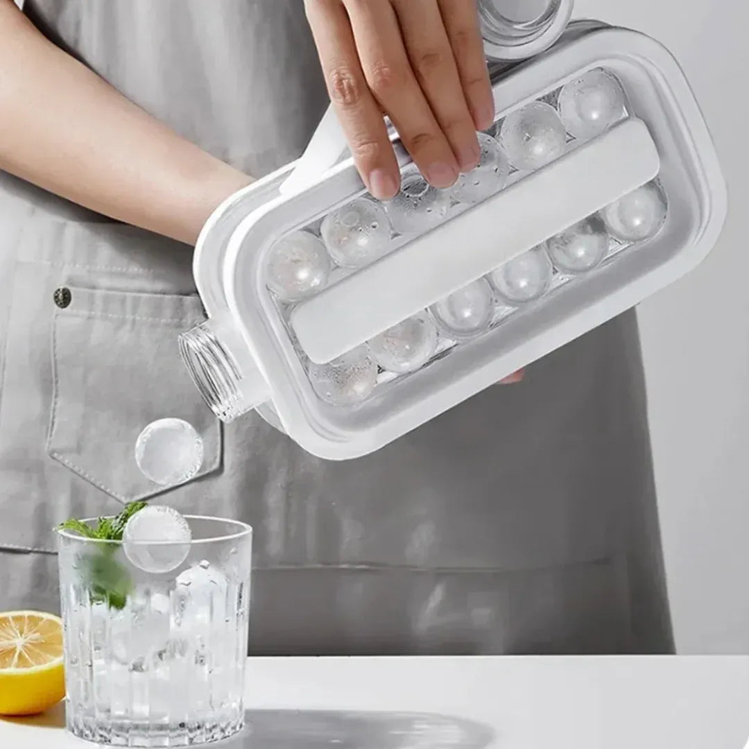 2-in-1 Portable Ice Cube Maker & Storage Bottle