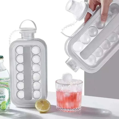 2-in-1 Portable Ice Cube Maker & Storage Bottle
