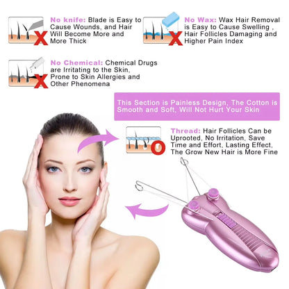 Facial Hair Remover Electric Women's Beauty Epilator Facial Threading
