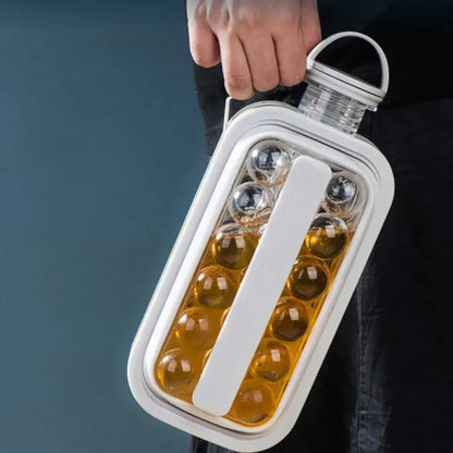 2-in-1 Portable Ice Cube Maker & Storage Bottle