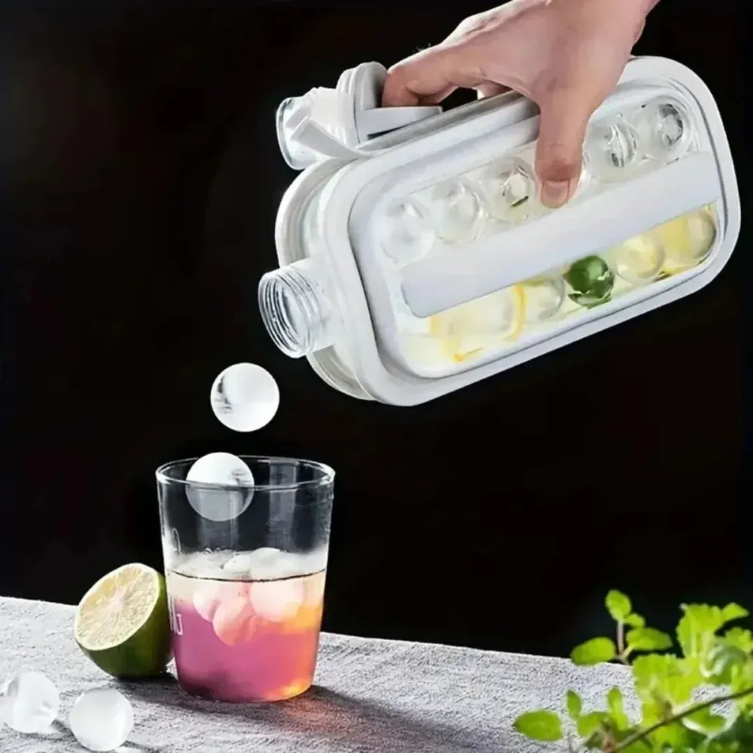 2-in-1 Portable Ice Cube Maker & Storage Bottle
