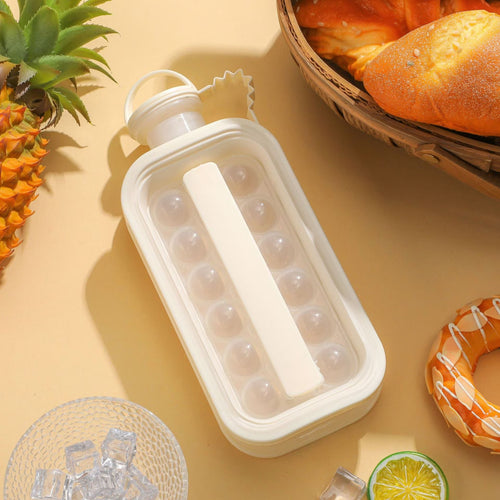 2-in-1 Portable Ice Cube Maker & Storage Bottle