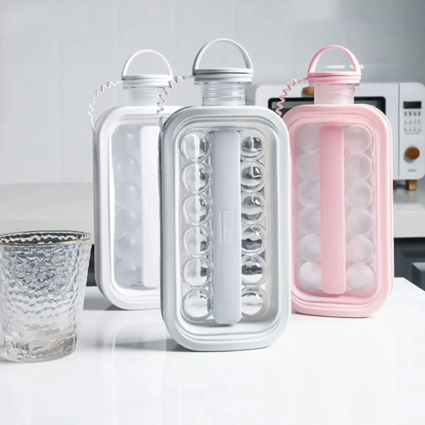 2-in-1 Portable Ice Cube Maker & Storage Bottle