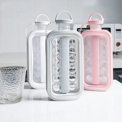 2-in-1 Portable Ice Cube Maker & Storage Bottle