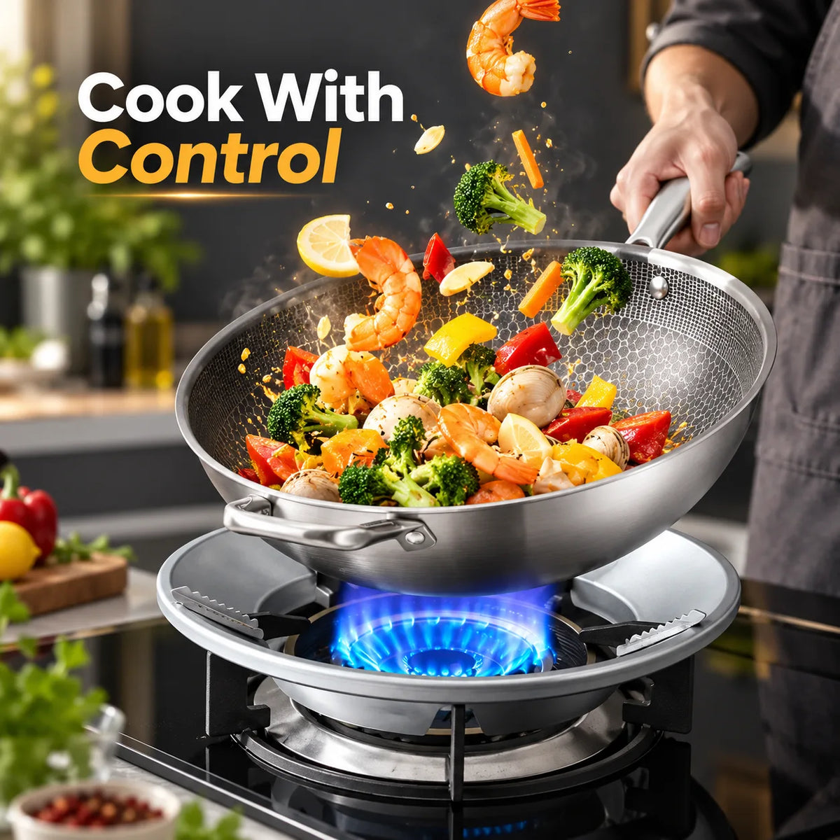 Gas Saver Burner Stand | Fire & Windproof Energy Saving | Buy 1 Get 1 Free🔥