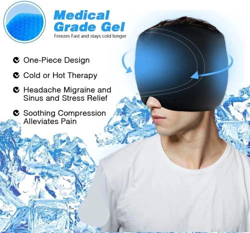 Instant Cooling Relief Cap | Hot & Cold Therapy | Migraine, Headache & Sinus Relief