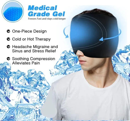 Instant Cooling Relief Cap | Hot & Cold Therapy | Migraine, Headache & Sinus Relief