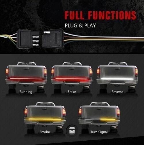 LED tailgate lights, turn signals and driving and reversing lights