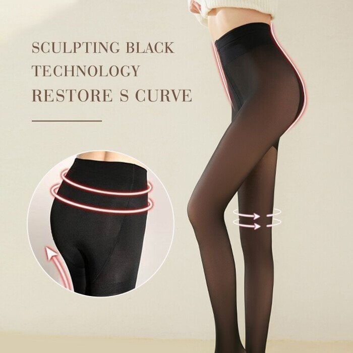 Legs Warm Plush Lined Elastic Leggings - Flawless