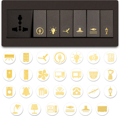 ✨ Gold Switch Stickers | Stylish Switchboard Makeover | Easy Peel & Stick