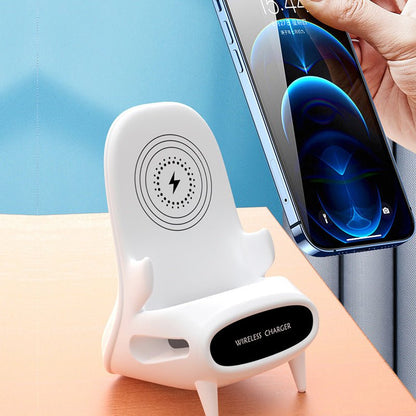 PORTABLE MINI CHAIR WIRELESS CHARGER DESK PHONE HOLDER