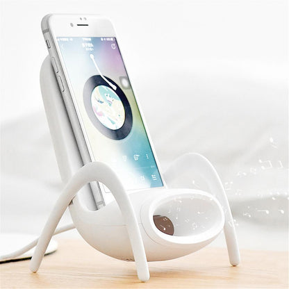 PORTABLE MINI CHAIR WIRELESS CHARGER DESK PHONE HOLDER