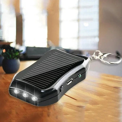 Portable Outdoor Waterproof Solar Power Bank Keychain