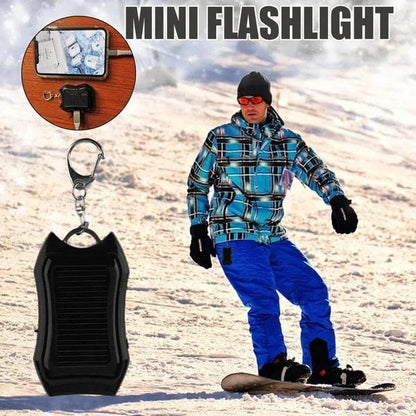 Portable Outdoor Waterproof Solar Power Bank Keychain