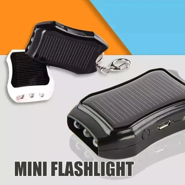 Portable Outdoor Waterproof Solar Power Bank Keychain - 50% OFF