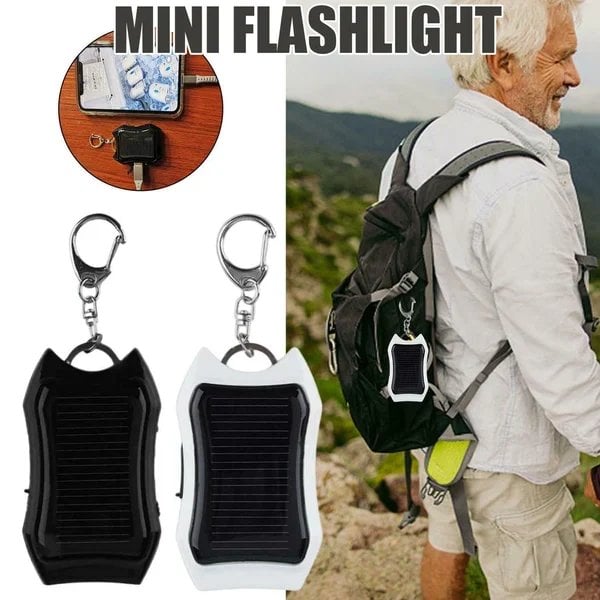 Portable Outdoor Waterproof Solar Power Bank Keychain - FREE SHIPPING + COD