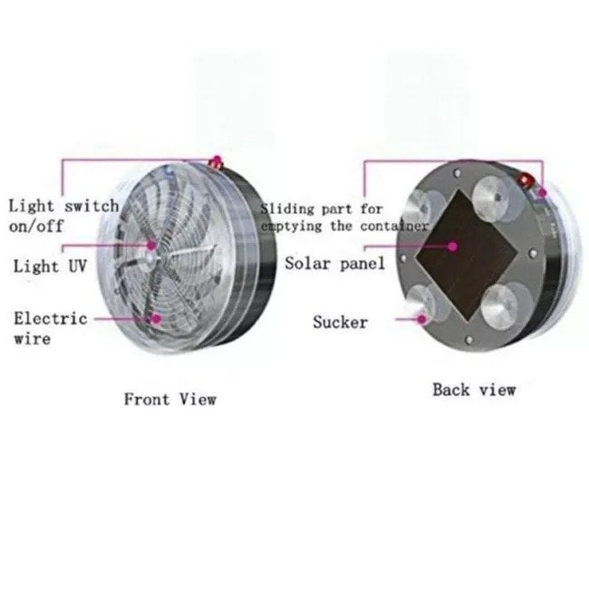 Solar Powered Bug Zapper - No Need for Wiring or Battery Costs