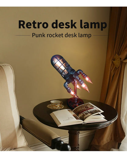 Steampunk Rocket Lamp